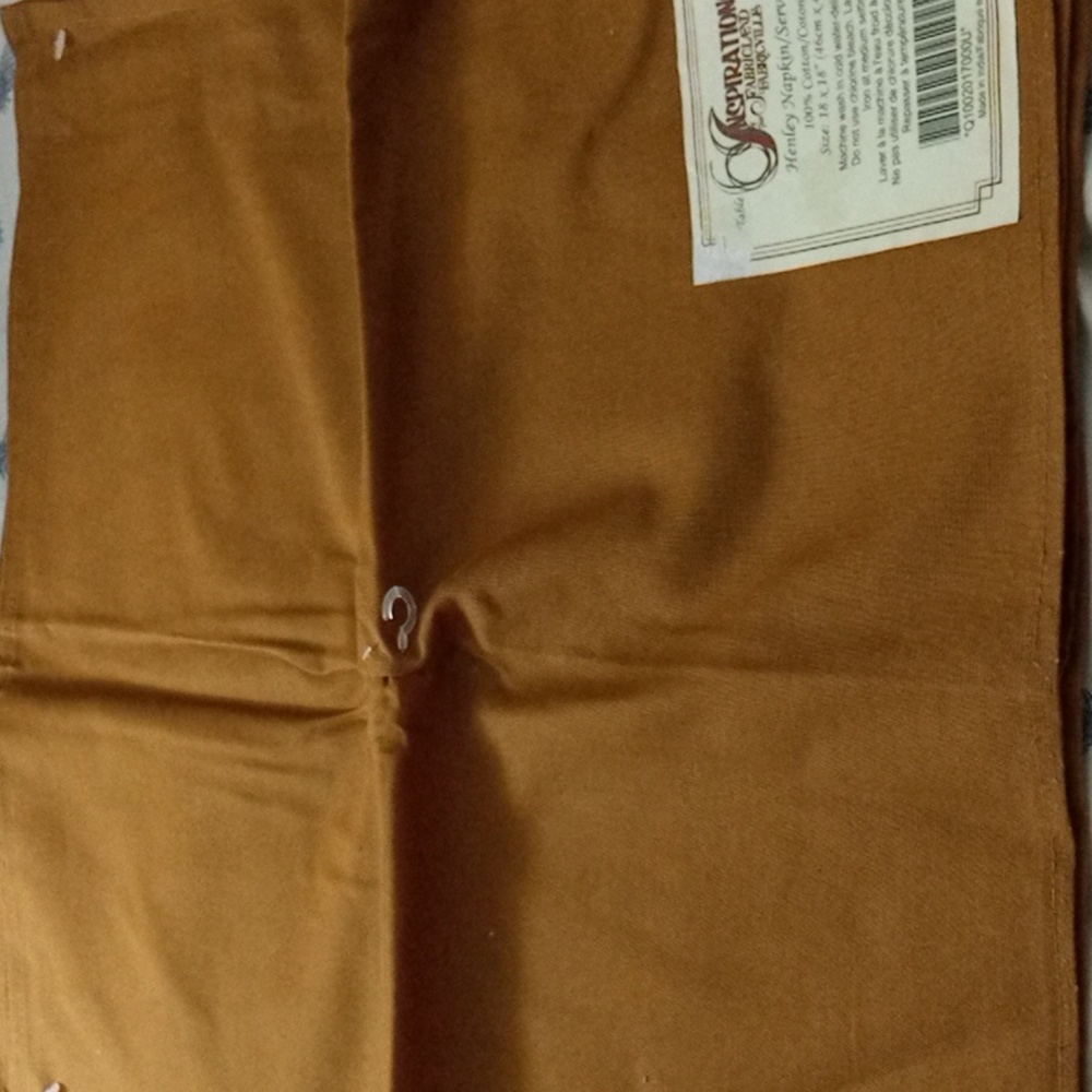 Inspirations Brown Henley Napkins Set of 6